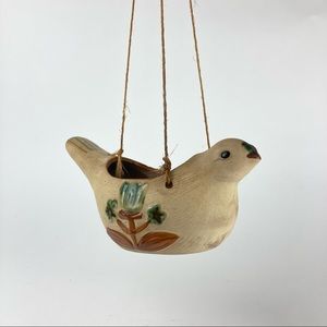Vintage Price Stonewear Bird Hanging Planter